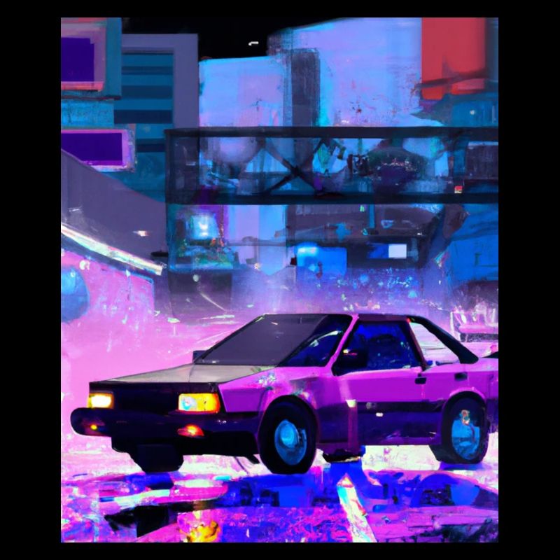 Vaporwave Aesthetic Synthwave Car