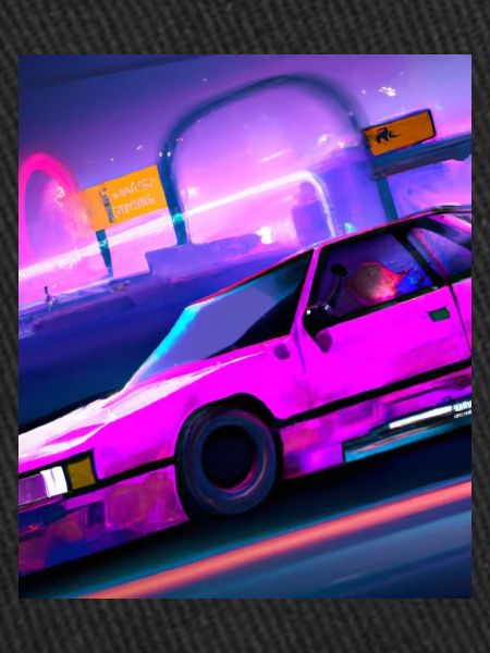 Vaporwave Esthétique Synthwave Car