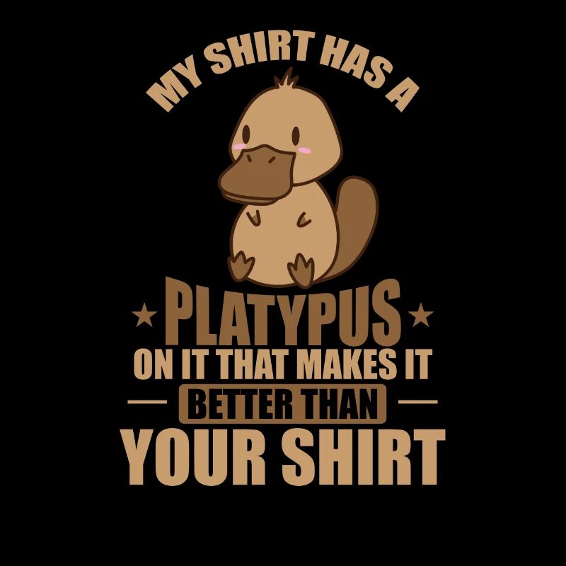 Mon tee a un ornithorynque dessus Schnabeltier