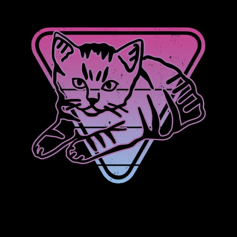Chat graphique Retro Cat pour les propriétaires de chats