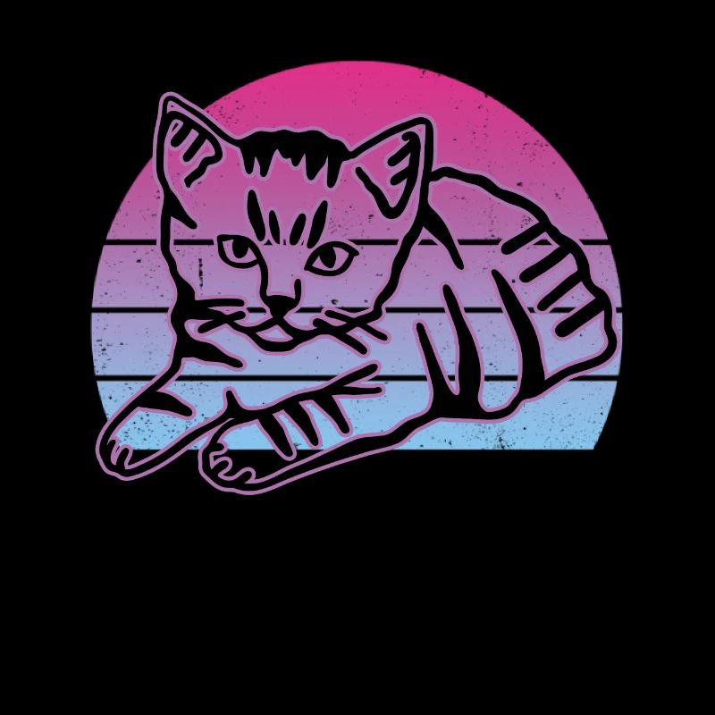 Chat graphique Retro Cat pour les propriétaires de chats