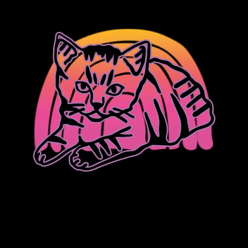 Chat graphique Retro Cat pour les propriétaires de chats