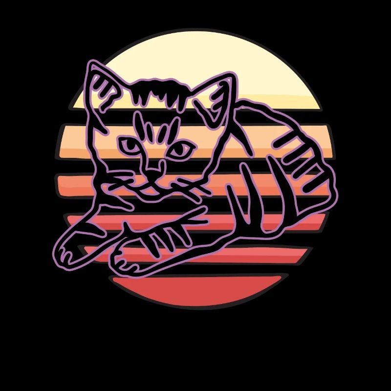 Chat graphique Retro Cat pour les propriétaires de chats