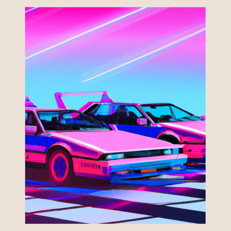 Vaporwave Esthétique Synthwave Car
