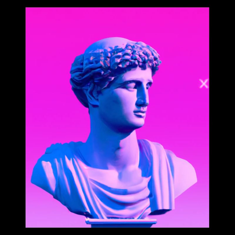 Vaporwave Statue Buste romain