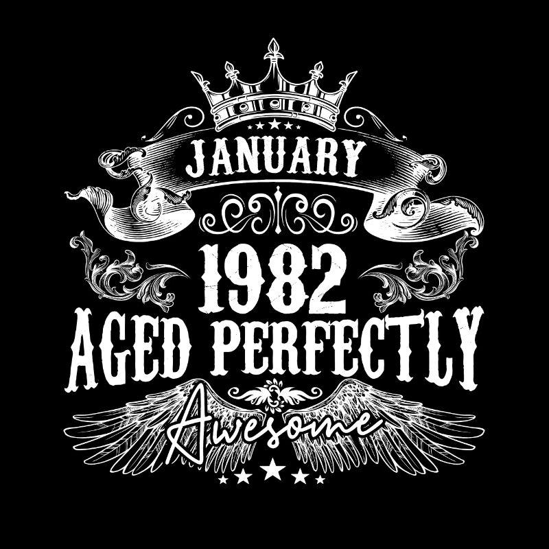 1982 | Januar 1982 Geburtstag Perfekt gealtert