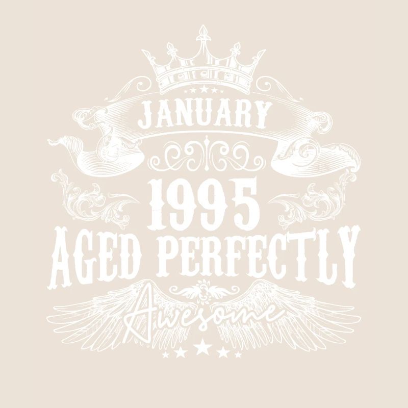 1995 | Januar 1995 Geburtstag Perfekt gealtert