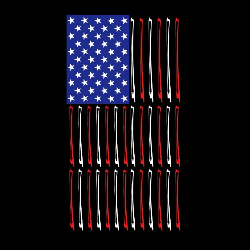 Drapeau américain de l’archet et du violon