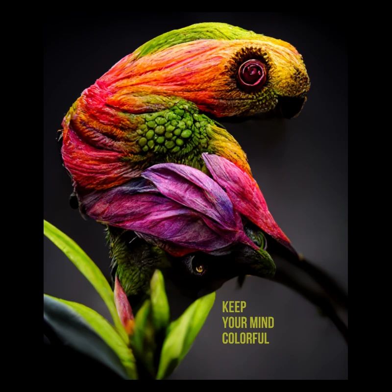 Colorful parrot for all sharp minds