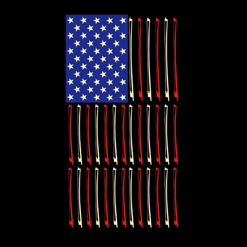 Drapeau américain de l’archet et du violon