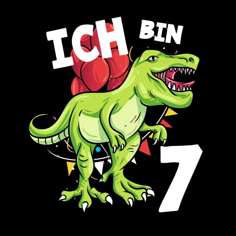 Ich bin 7 Jahre Dinosaurier 7. Geburtstag