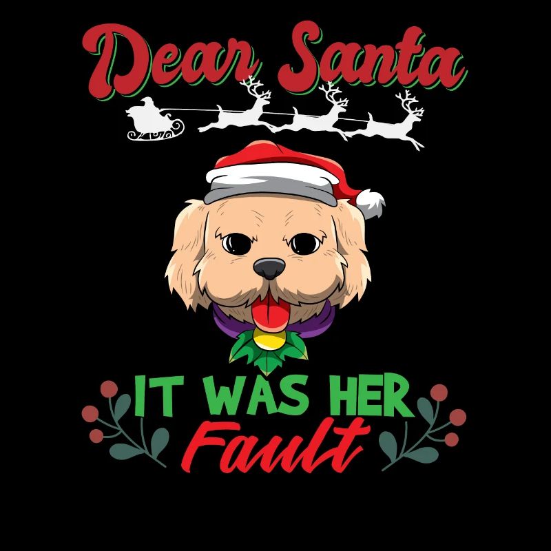 Dear Santa It Was Her Fault Siblings Matching Xmas