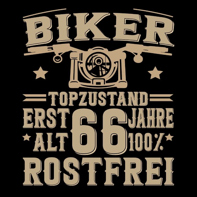 66 Geburtstag Mann Biker 66 Jahre Motorrad
