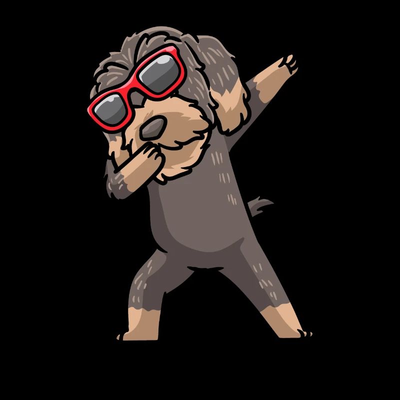 Chien teckel à poil dur avec des lunettes de soleil dansant