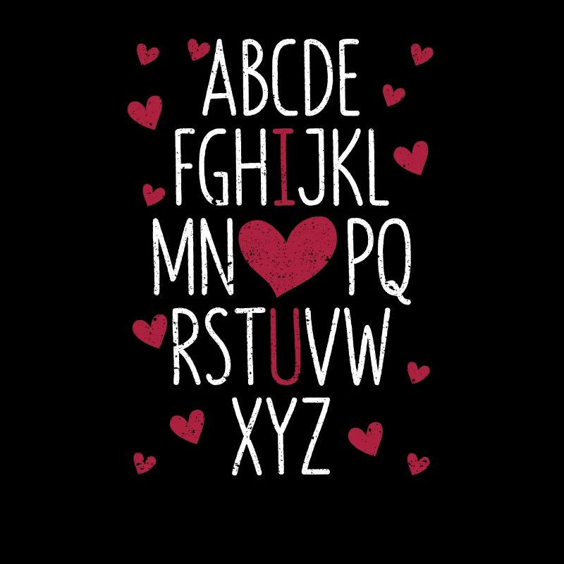 ABC Alphabet Ich liebe dich Englischlehrer