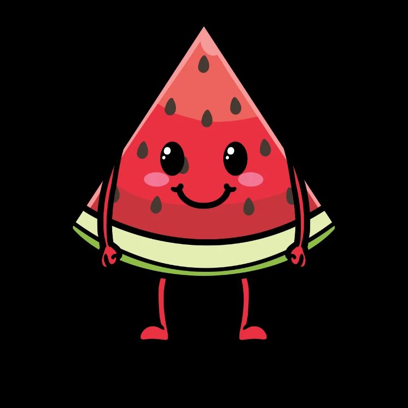 Émoticône de pastèque Melon Fruit Kawaii