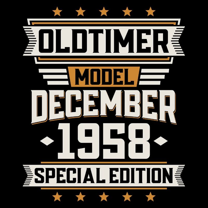 December Year 1958 Year of construction Oldtimer Birthday