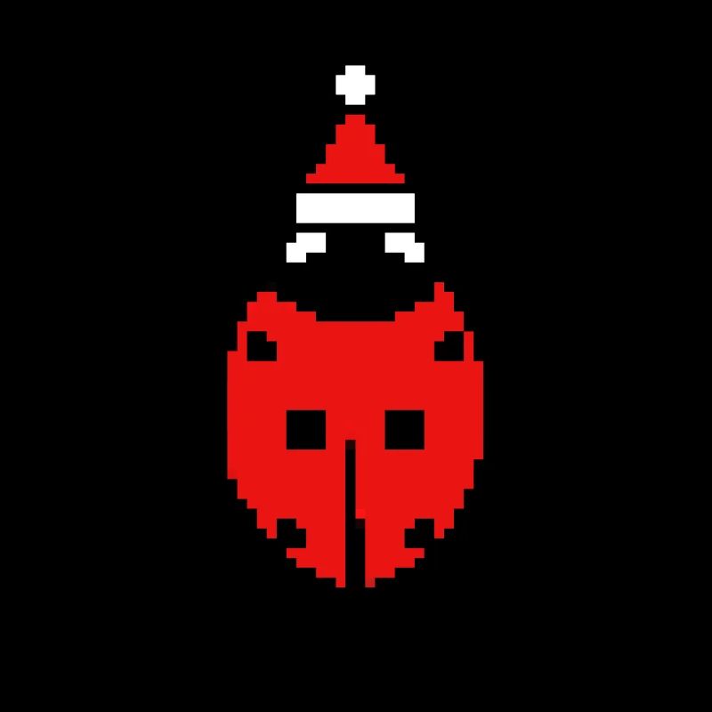 Ladybug pixelated Christmas - Funny
