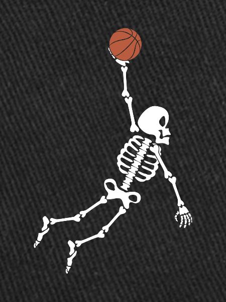 Basketteur de basket-ball squelette