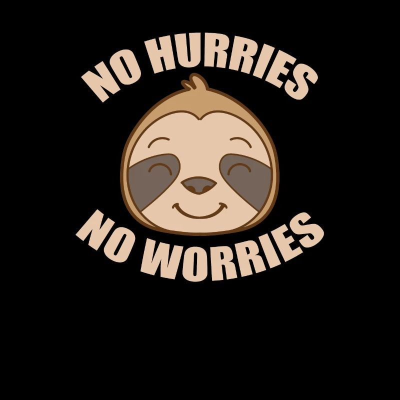No Hurriers No Worriers Sloth Lazy