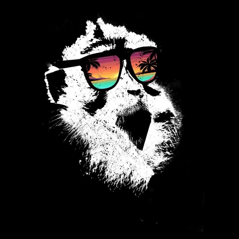 Monkey Design mit DJ Kopfhörer und Sonnenbrille Af