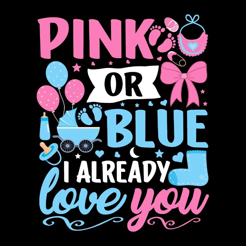 Rosa oder Blau Ich liebe dich schon Junge oder Mädchen