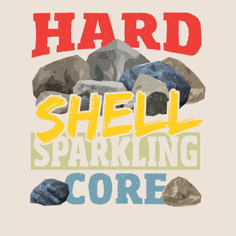 Hard Shell Sparkling Core Mineral Collecting
