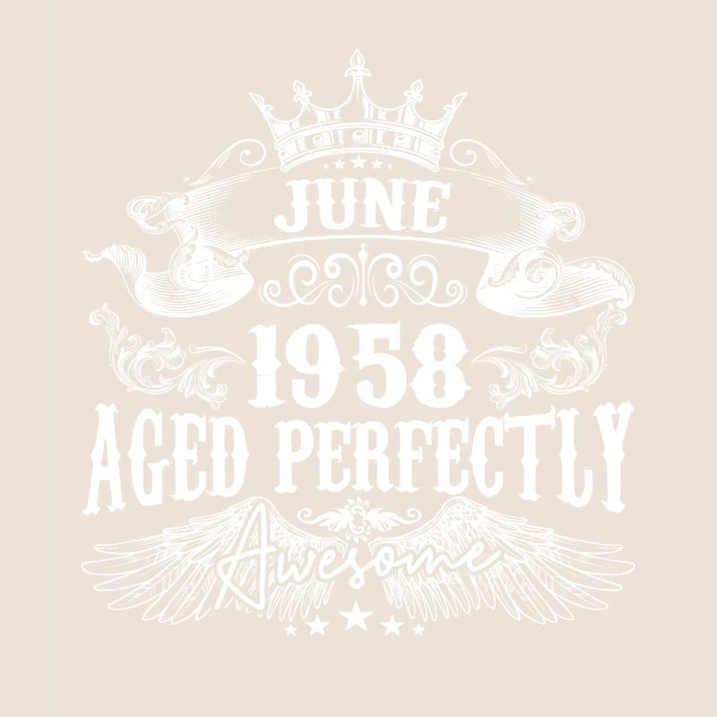 1958| Juni 1958 Geburtstag Perfekt gealtert