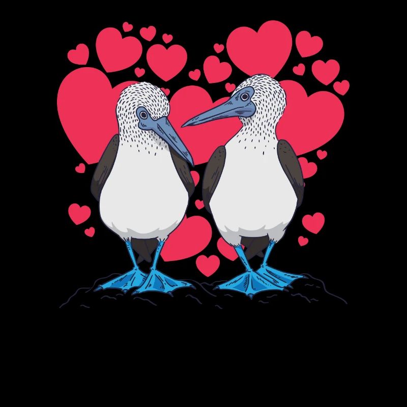Saint-Valentin Coeur à pieds bleus