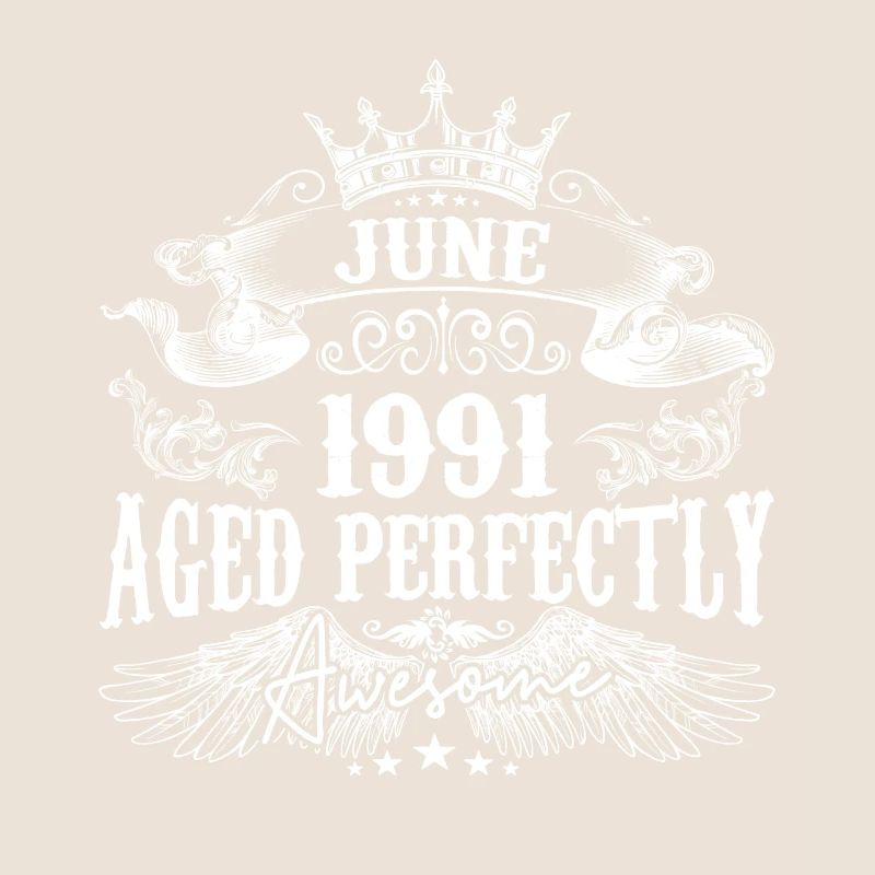 1991 | Juni 1991 Geburtstag Perfekt gealtert