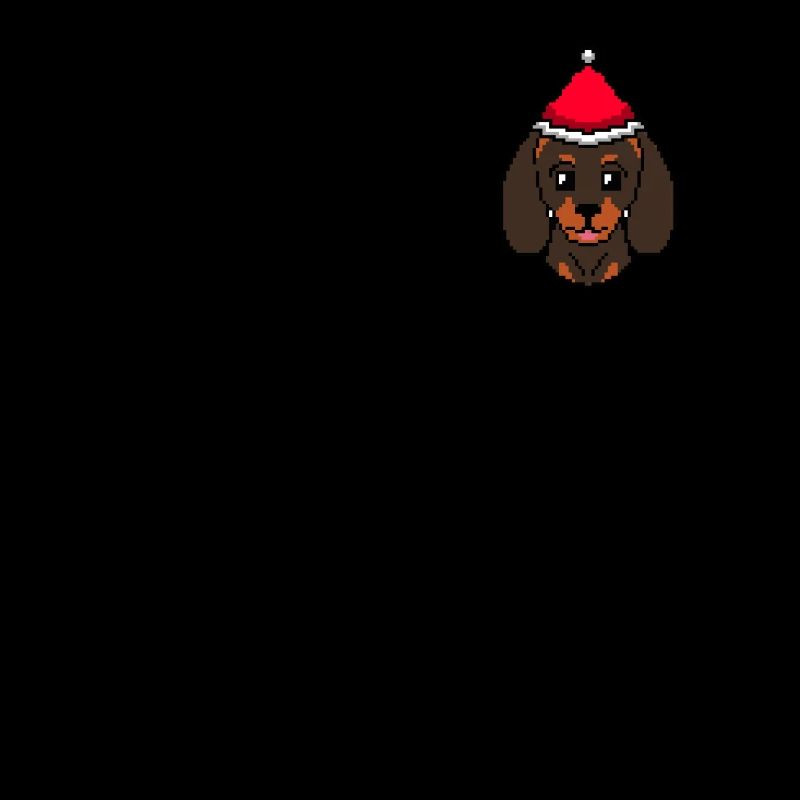 Teckel Chien de Noël pixélisé drôle