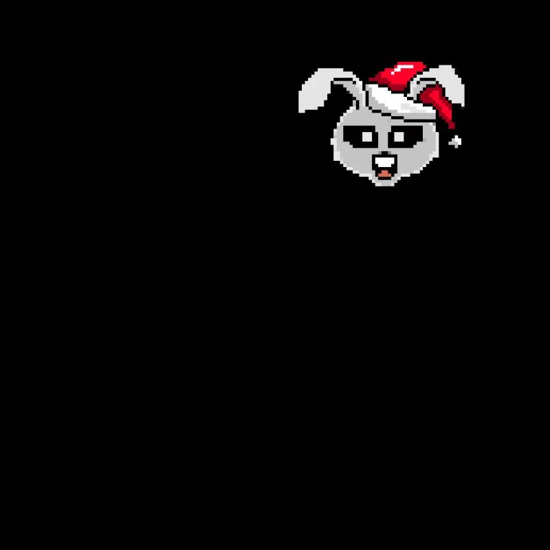 Rabbit Pixelated Christmas - Funny Rabbit