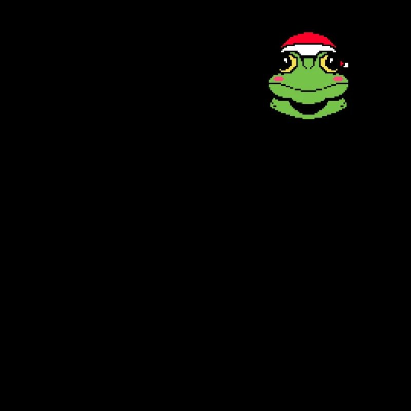 Frog Pixelated Christmas - Funny