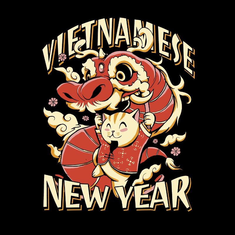 Vietnamesisches Neujahr Katze 2023 I Geschenk