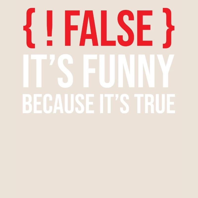 Programming Saying Slogan False It's Funny Because