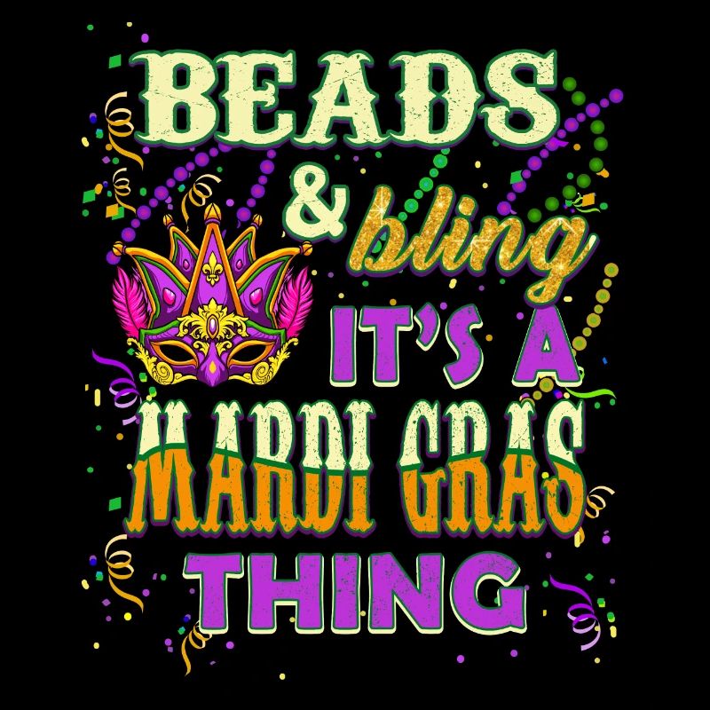 Perlen und Bling Es ist eine Mardi Gras Sache