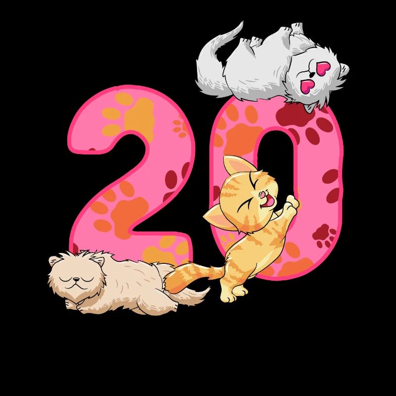 20. Geburtstag Kätzchen | Katze Geburtstag Shirt