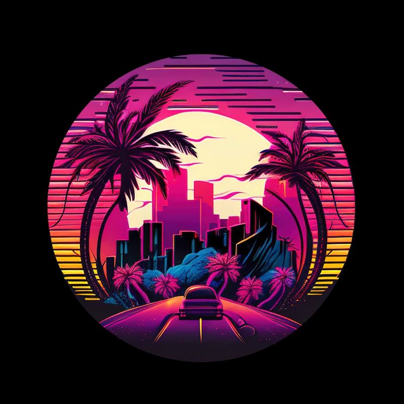 Retrowave Synthwave 80s Design