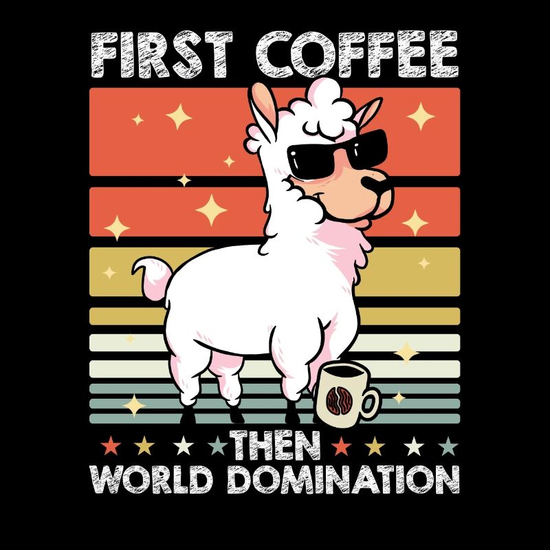 Lama Llama Sonnenbrille Kaffee