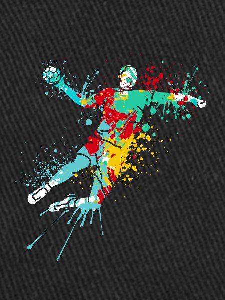 Splash Art Handball Player