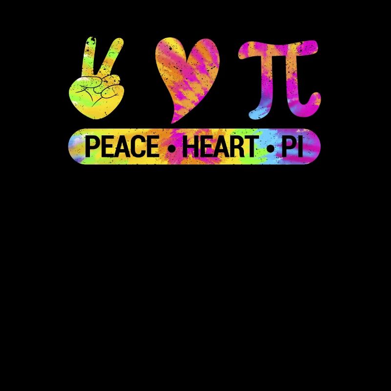 Peace Heart Pi Day Tie Coloring Mathematics