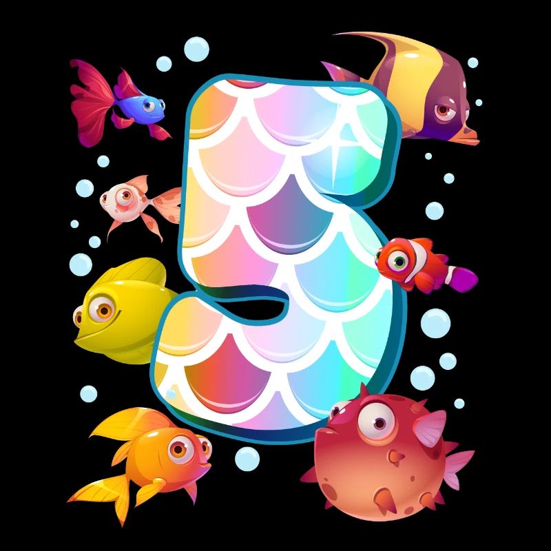5e anniversaire | Rainbow Fish Anniversaire |