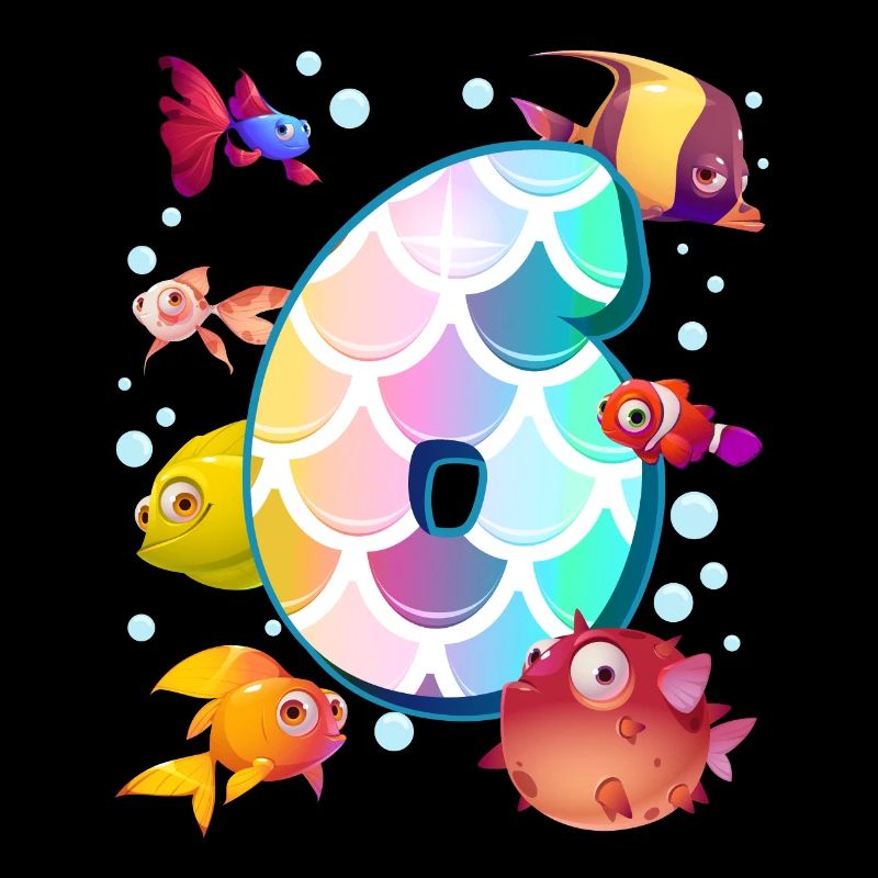 6e anniversaire | Rainbow Fish Anniversaire |