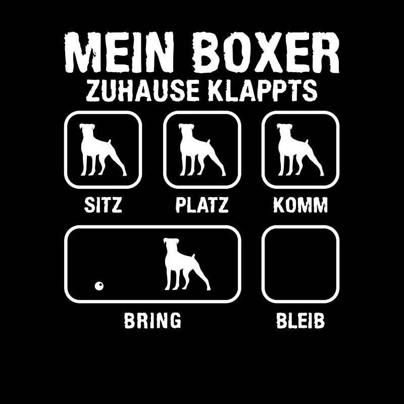 Mein Boxer Sitz Platz Aus Bleib Hundebesitzer