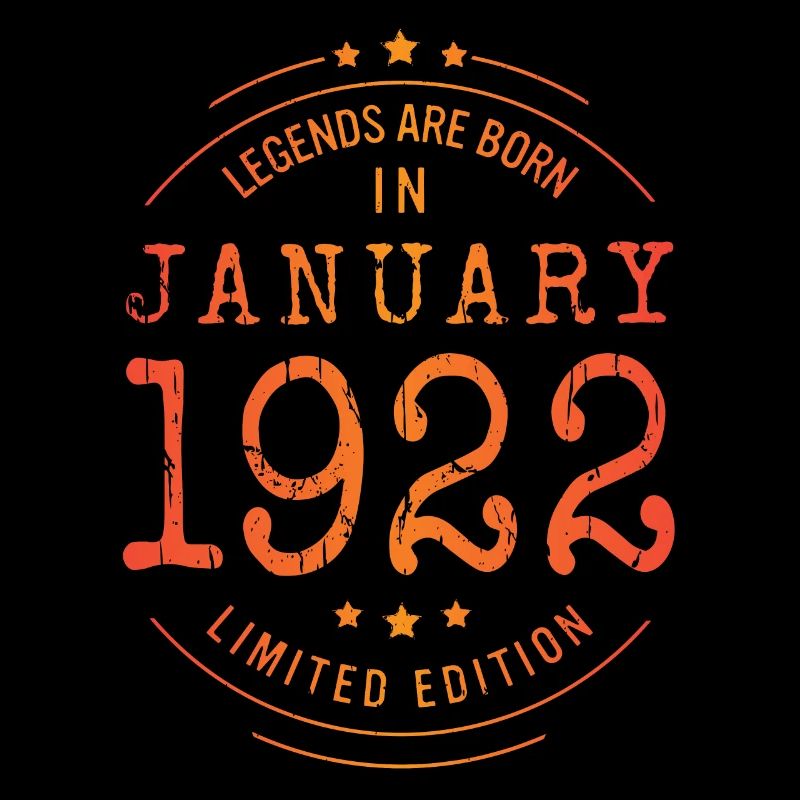 Anniversaire Janvier 1922 Edition Limitée Millésime