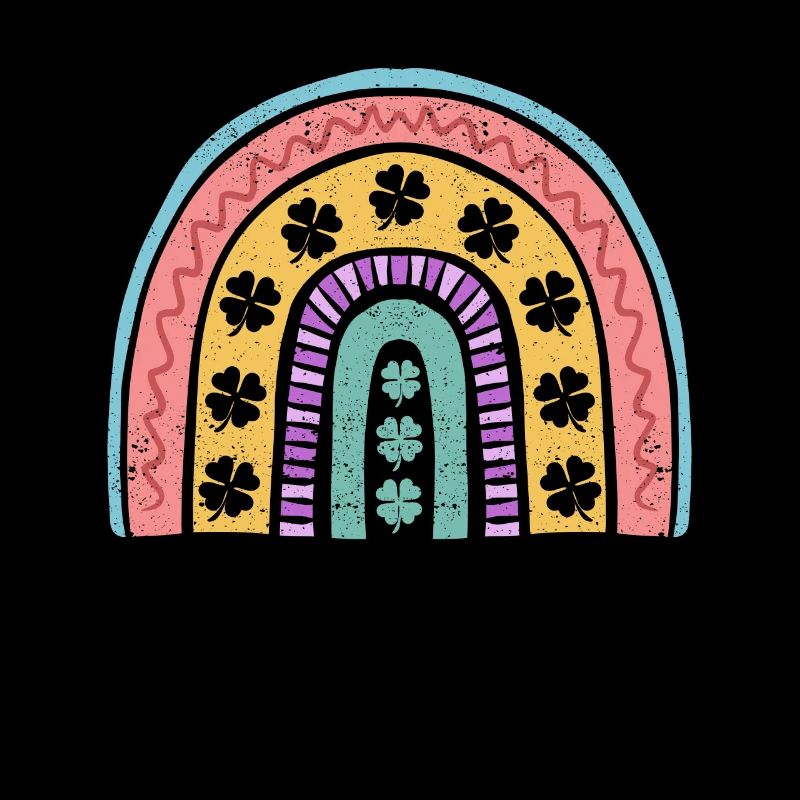 Green four-leaf clover Rainbow St.