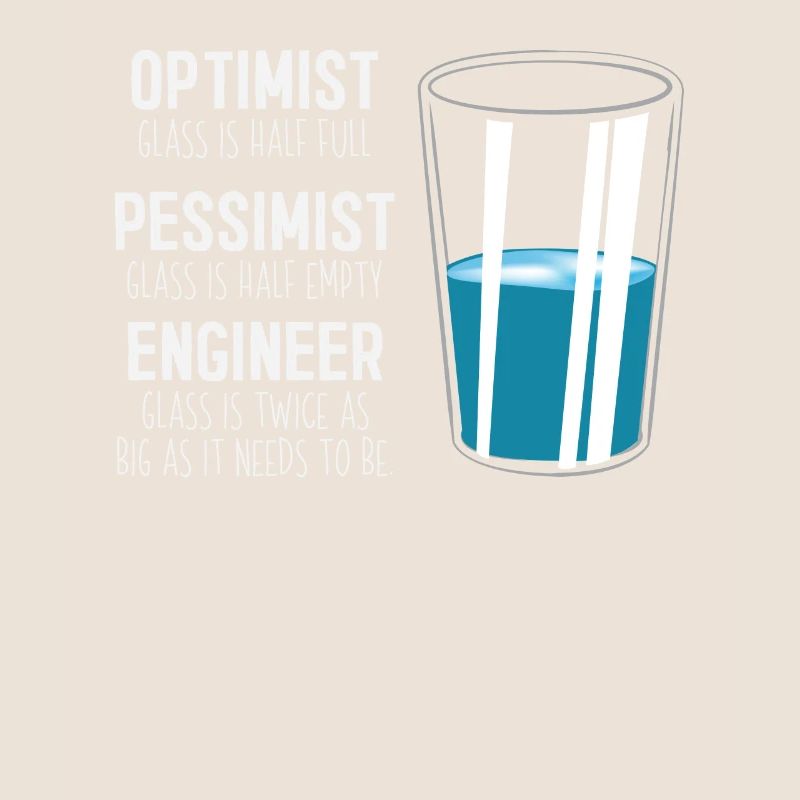 Funny Engineering Computer Civil Optimist Glas