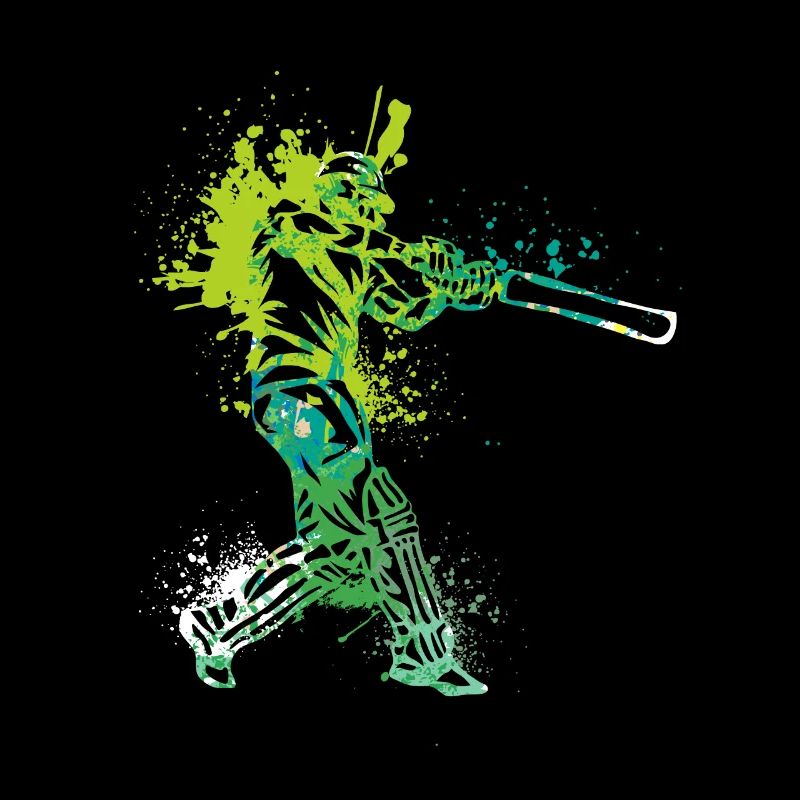 Splash Art Cricket Player