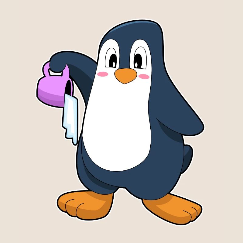Pinguin Eiskaffee