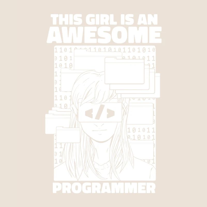 Développeur Coder Programmeur Girl